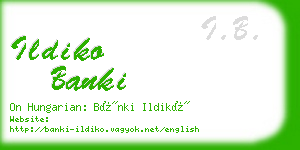 ildiko banki business card